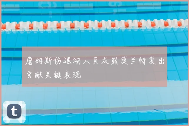 詹姆斯伤退湖人负灰熊莫兰特复出贡献关键表现