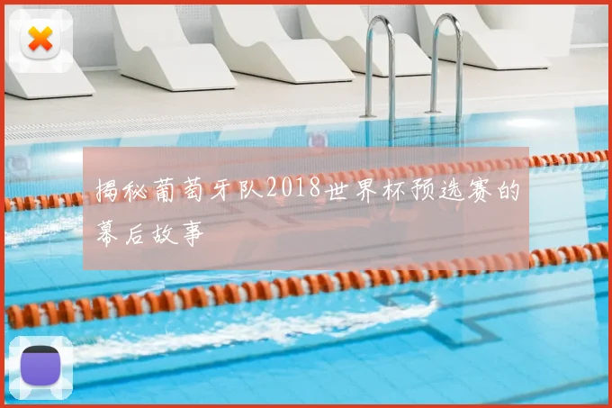 揭秘葡萄牙队2018世界杯预选赛的幕后故事